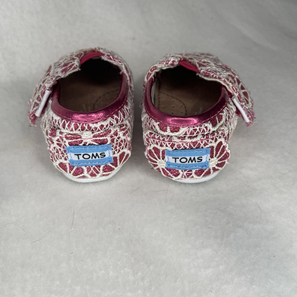 Baby Toms T2 Pink Crotchet Shoes- EUC - Picture 3 of 5